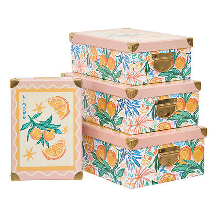 Комплект 4 кутии 5five Box' Eden, Картон, Оранжев