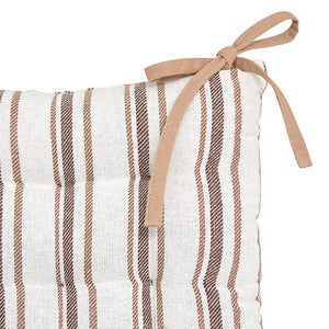 Възглавница за стол atmosphera Groove, Райе, Бежов, 38×38 cm