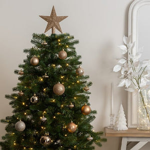 Коледна декорация за елха atmosphera Colorama de Noel, 18 части, Бежова