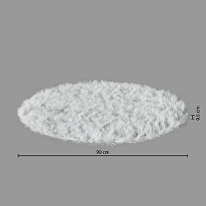 Детски килим atmosphera Fur, Бял, 90 cm