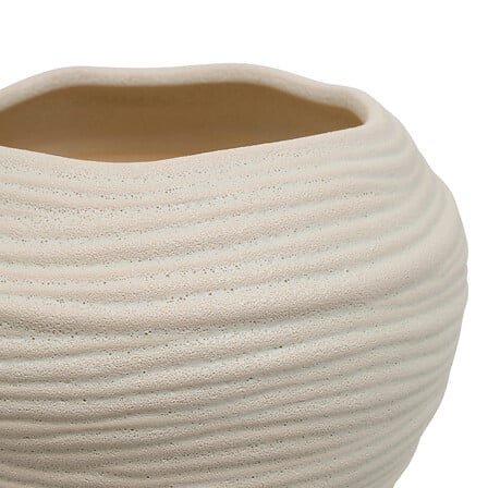 Ваза atmosphera Prudi, Керамика, Бял, 20 cm