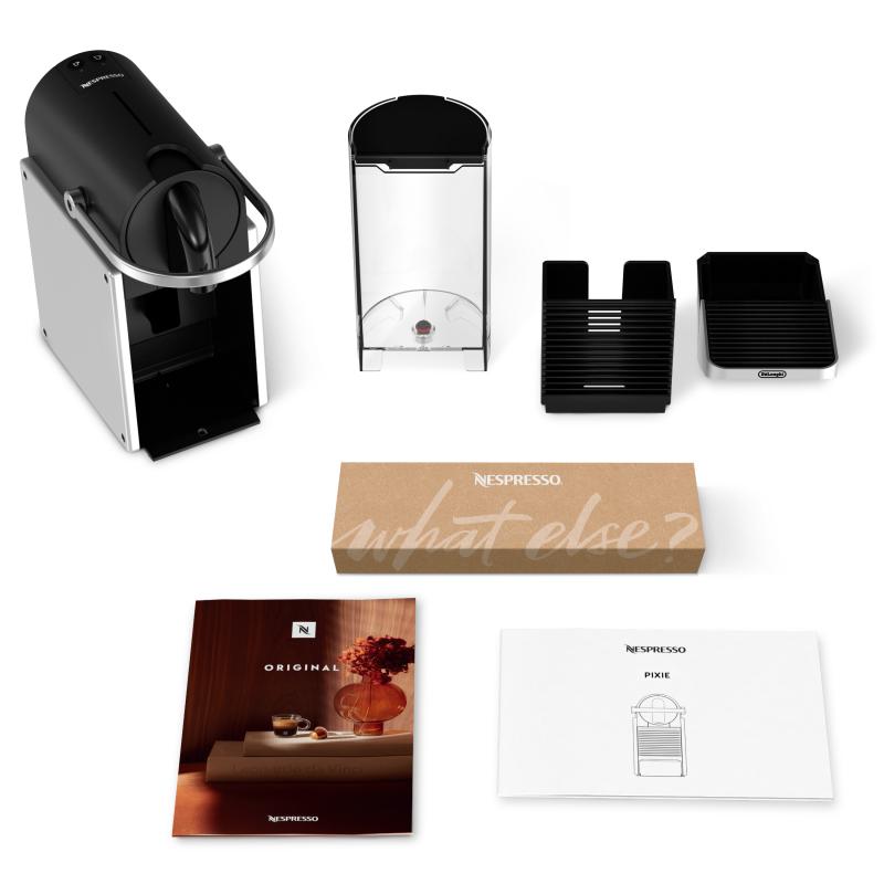 Кафемашина Nespresso De'Longhi Pixie EN127.S , 19 бара, 25 сек. загряване, 0.7л резервоар, Сребрист