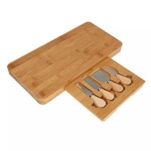 Cheese board set Kinghoff 1567, 5 parts, Bamboo