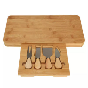 Cheese board set Kinghoff 1567, 5 parts, Bamboo