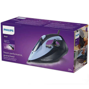 Iron Philips Azur DST7041/20, 2800 W, 50 g/min, steam jet 250 g, SteamGlide Elite, automatic stop, Blue