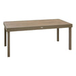 Piazza sliding extension extendable table 12 seats glass printed truffle coffee