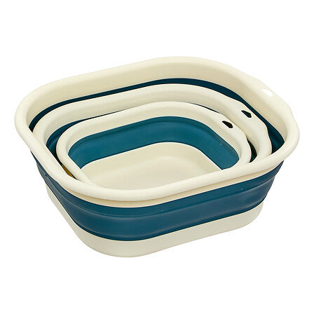 Комплект от 3 сгъваеми легена 5five, Полипропилен, 3.1L, Петрол