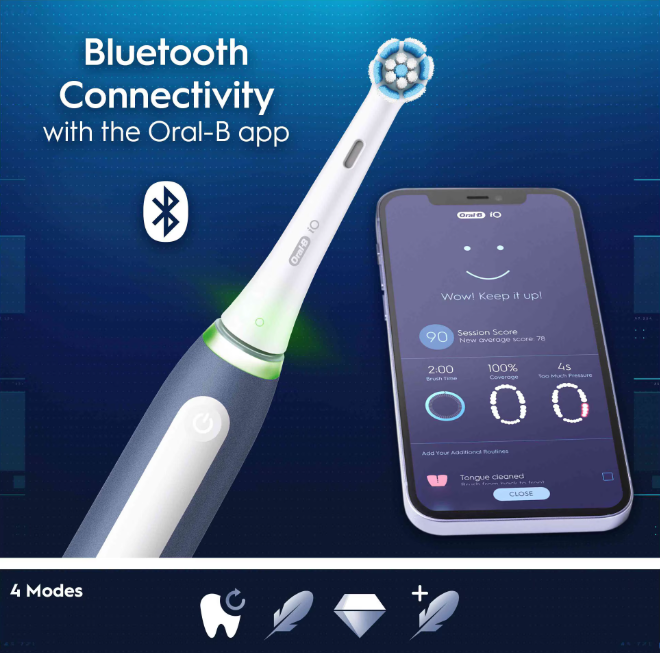 Електрическа четка за зъби Oral-B iO My Way Teens 818626, Сив