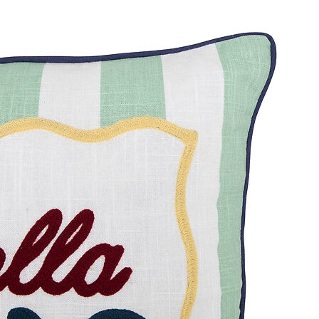 Декоративна възглавница atmosphera Della, Райе, Селадон, 40×40 cm