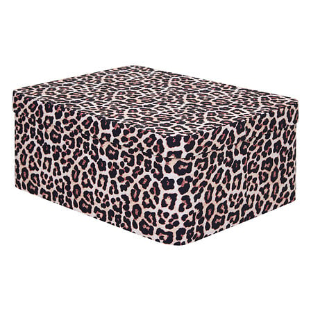 Комплект 4 кутии за съхранение 5five Polybox Leopard, Картон