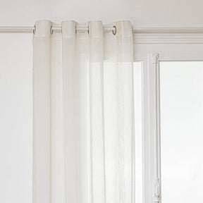 Haya striped sheer curtains 140 x 240 cm linen-coloured