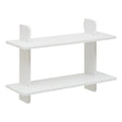 Стенен рафт 2 нива Five Fixy, MDF, Бял, 60 cm