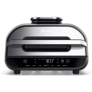 Електрическа скара Ninja AG551EU, 2460W, 6 функции, Съд за готвене 3.8 л, Фритюрник 3.8 л, Черен