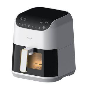 Deerma hot air fryer DEM-KZ130W, 1300W, Capacity 5.5 l, up to 200°C, 6 programs, Black