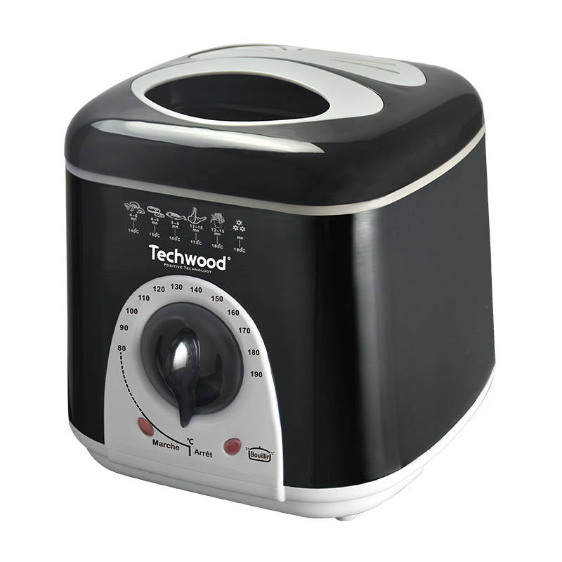 Deep fryer and fondue maker Techwood TFF-86, 950W, 1L, 80-190C, 2in1, Black