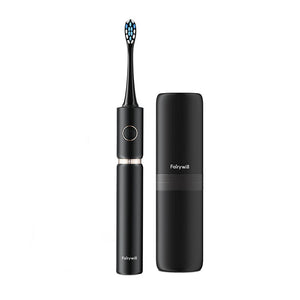 Ултразвукова четка за зъби FairyWill PRO FW-P11 Sonic Toothbrush с накрайници и калъф, Черен