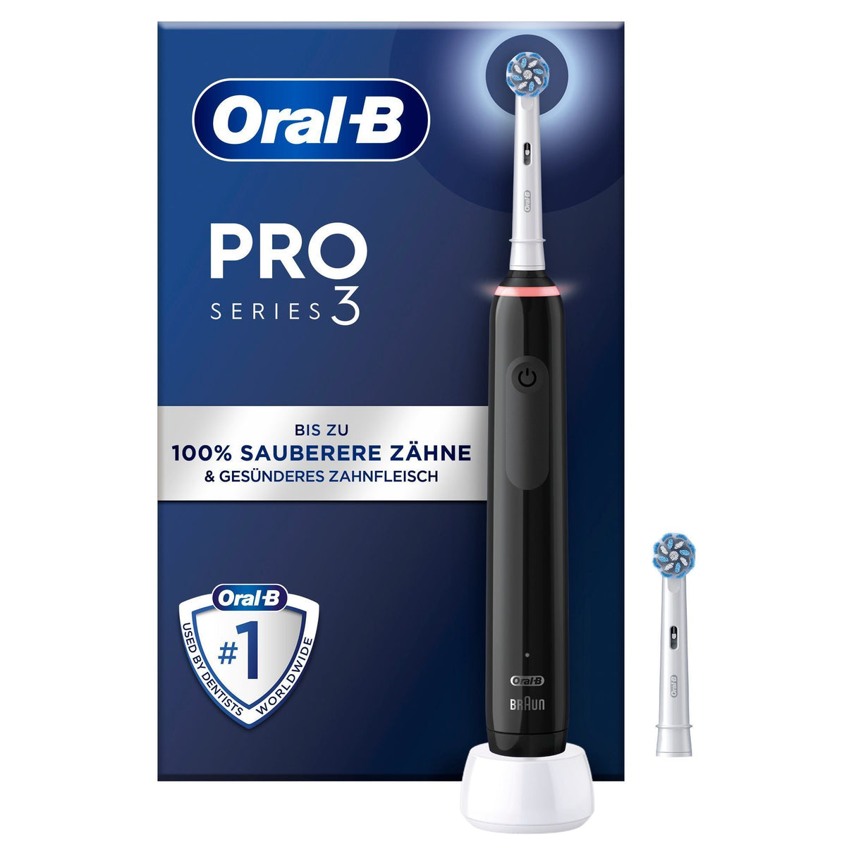 Електрическа четка за зъби Oral-B, Pro 3 3000 Sensitive Clean, Черен и Бял