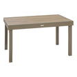 Piazza sliding extension extendable table 10 seats glass printed truffle coffee