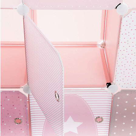 Детски шкаф за съхранение atmosphera, Розов, 7 отделения, 110 cm