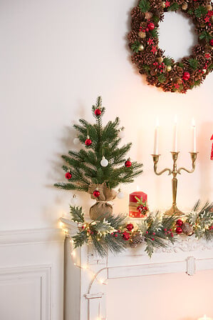 Tree height 40 cm and matching two-tone decoration kit