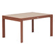 Sliding extendable table Evasion 10 seats aluminium printed linen mahogany