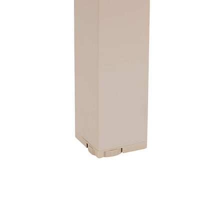 Piazza extendable table 8 places tempered glass cream clay