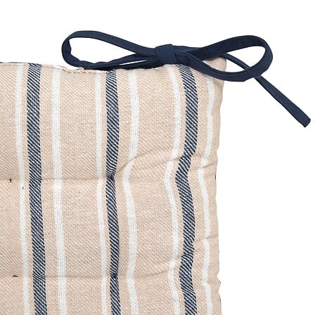 Възглавница за стол atmosphera Groove, Райе, Син, 38×38 cm