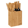 Blackbamboo bamboo knife and kitchen tool block with 5 knives 5 utensils