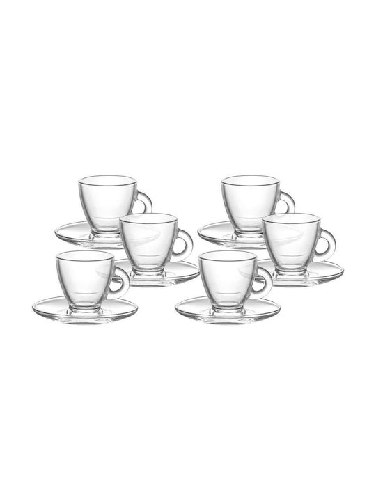 Set of coffee cups and saucers LAV Roma, 95 ml, 6 pcs