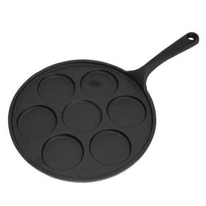 Pan for mini pancakes KingHoff 1263, 23 cm, 7 compartments, Cast iron, Black