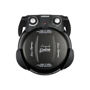 Фурна за пица G3Ferrari Delizia Special, Повърхност за печене от огнеупорен камък, терморегулатор до 390°C и таймер с черен звуков сигнал, Черен