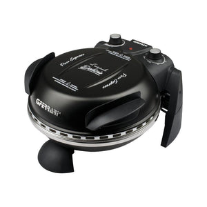 Фурна за пица G3Ferrari Delizia Special, Повърхност за печене от огнеупорен камък, терморегулатор до 390°C и таймер с черен звуков сигнал, Черен