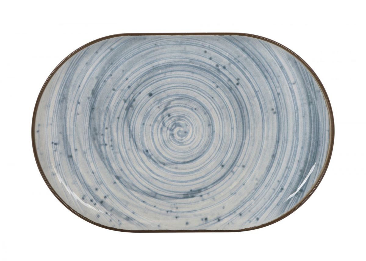 Плато овал LA MEDITERRANEA Swirl, 30x20 cm, порцелан