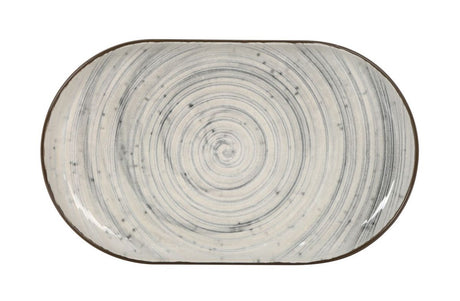 Плато овал LA MEDITERRANEA Vortex, 25x15 cm, порцелан
