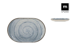 Плато овал LA MEDITERRANEA Swirl, 20x13 cm, порцелан