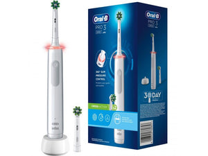 Electric toothbrush with cross action Oral-B Pro 3 3000, White