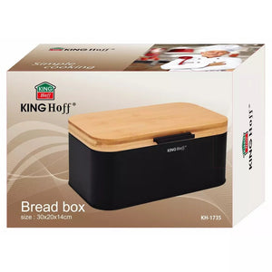 Bread box Kinghoff 1735, Steel, Bamboo lid