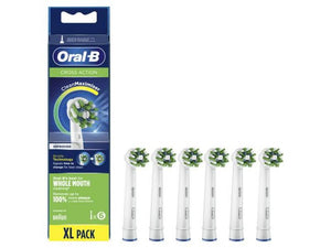 Накрайник за електрическа четка Oral-B Cross Action EB50-6, CleanMaximiser, 6 бр.