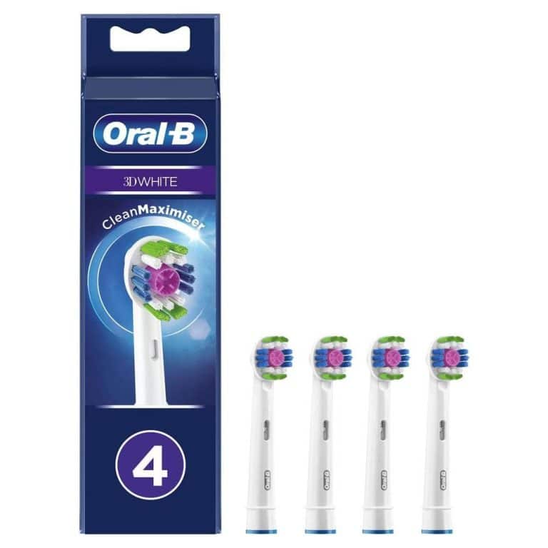 Накрайник за електрическа четка Oral-B Cross Action EB50, 3D White, 4 бр