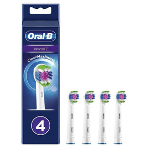 Накрайник за електрическа четка Oral-B Cross Action EB50, 3D White, 4 бр