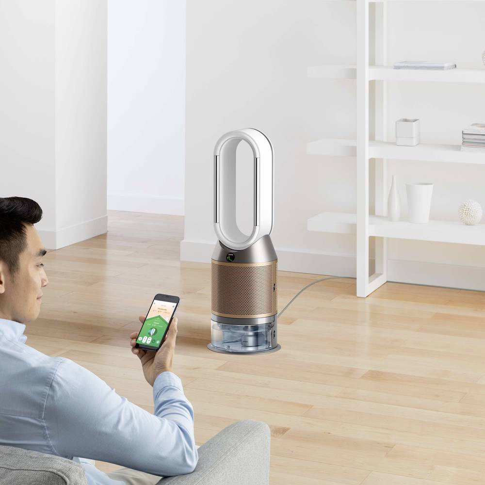 Dyson PH04 Air Purifier, WiFi, Bluetooth, 10 Speed ​​Levels, HEPA Filter H13, Magnetic Remote Control, Gold