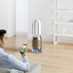 Пречиствател за въздух Dyson PH04, WiFi, Bluetooth, 10 нива на скорост, HEPA филтър H13, Магнитно дистанционно управление, Златист