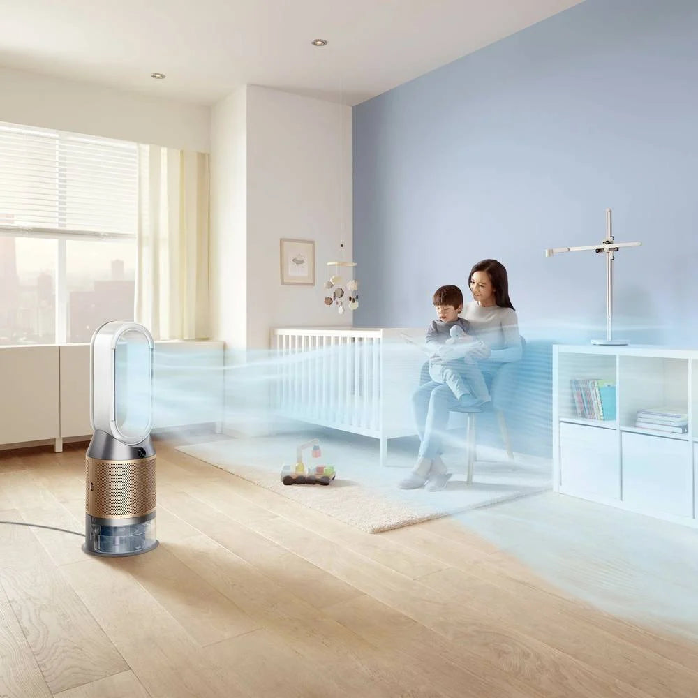 Пречиствател за въздух Dyson PH04, WiFi, Bluetooth, 10 нива на скорост, HEPA филтър H13, Магнитно дистанционно управление, Златист