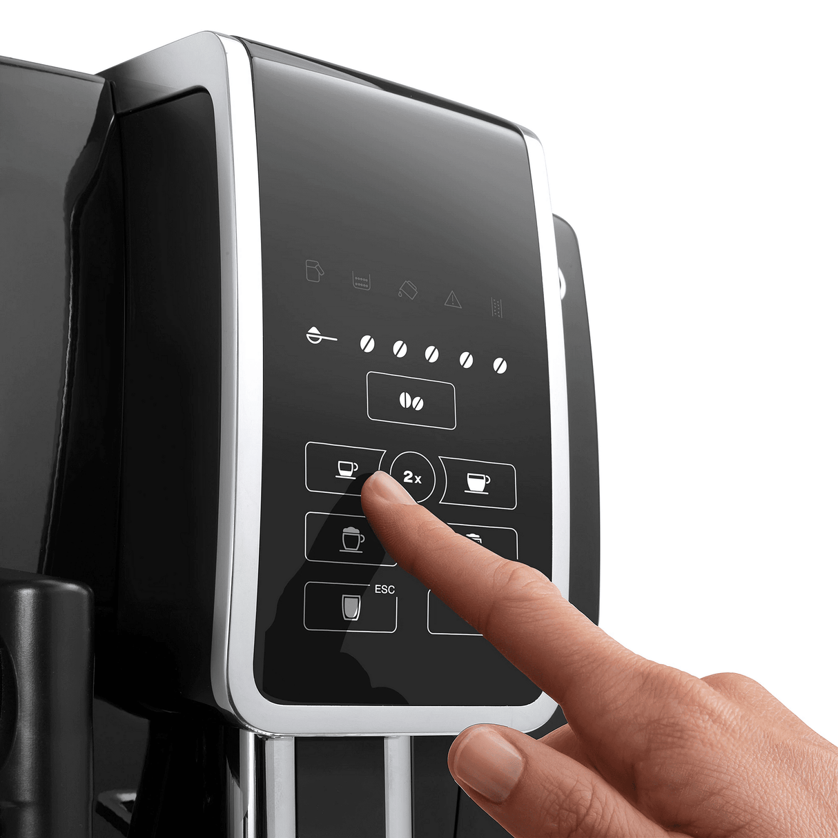 Coffee machine Delonghi Dinamica ECAM 350.50.B, 1450W, 1.8 l, 15 bars, LatteCrema, Black