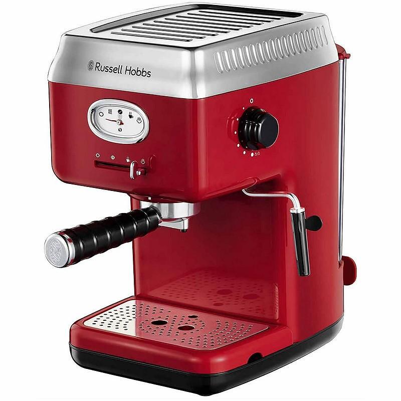 Retro coffee maker Russell Hobbs 28250-56, 1300W, 15 bars, Red