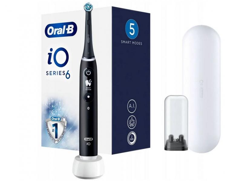 Електрическа четка за зъби Oral-B iO6, с AI, Черен