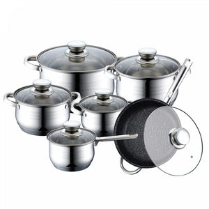 Pot and pan set Royalty Line RL-1231M, 12 parts, Induction, Inox