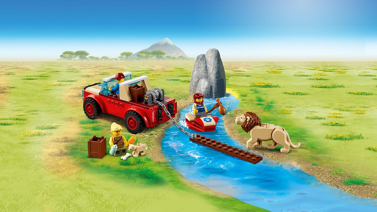 LEGO® City - Офроуд джип за спасяване на диви животни 60301, 157 части