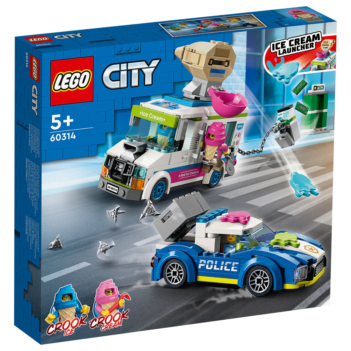 LEGO® City - Полицейско преследване на микробуса за сладолед 60314, 317 части