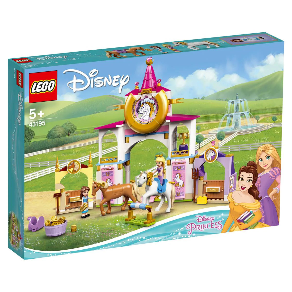 LEGO® Disney Princess - Кралските конюшни на Бел и Рапунцел 43195, 239 части